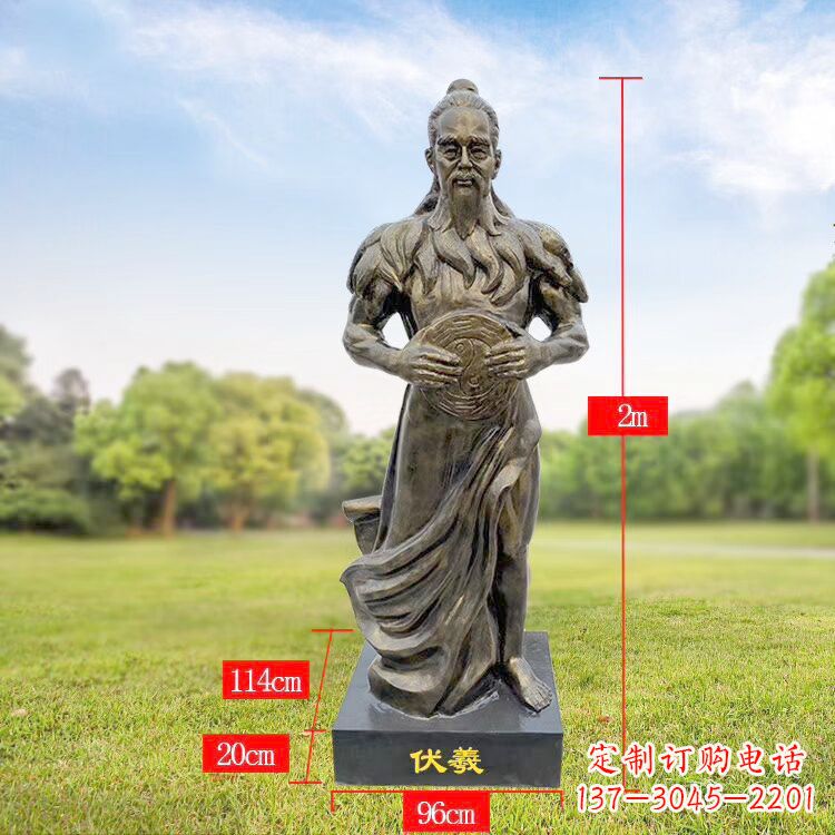 金华伏羲玻璃钢雕塑传承中华文化的精神家园