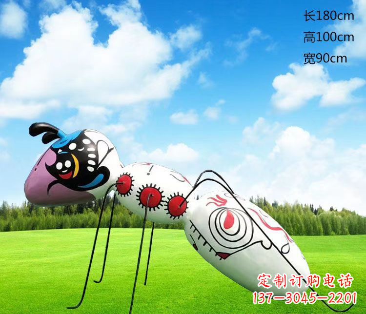 金华玻璃钢公园彩绘蚂蚁雕塑