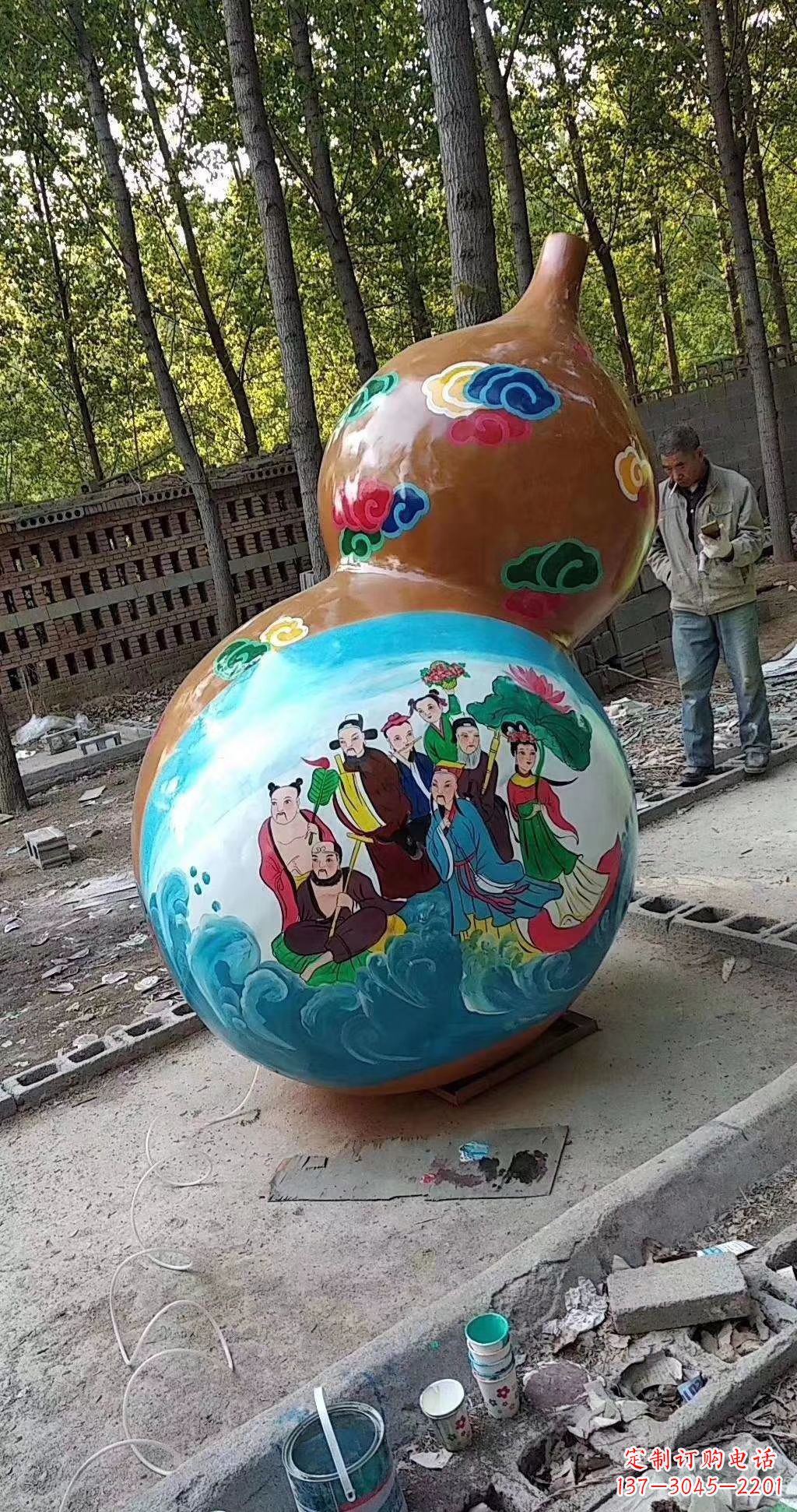 金华玻璃钢公园仿真葫芦雕塑
