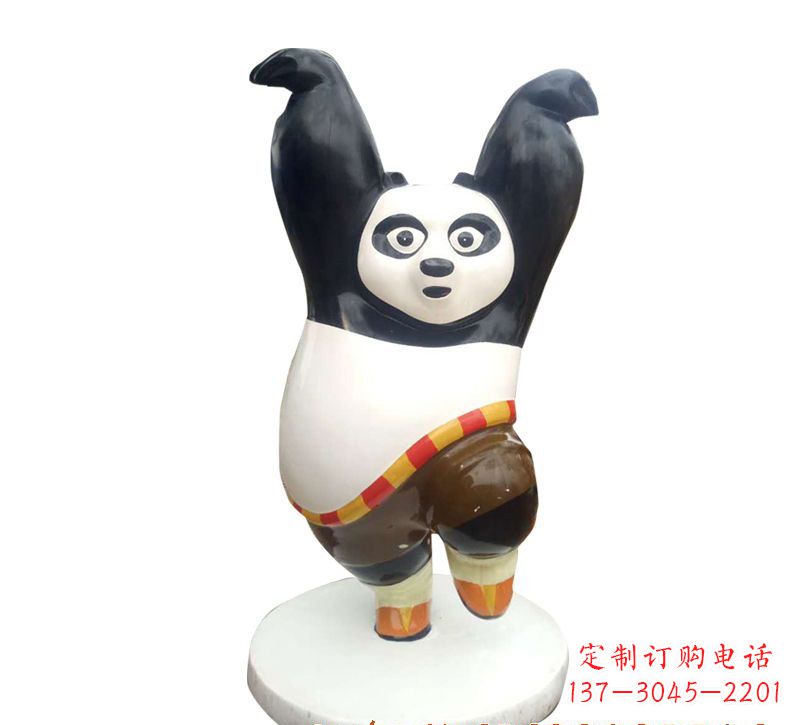 金华玻璃钢制熊猫雕塑精致细腻的艺术品