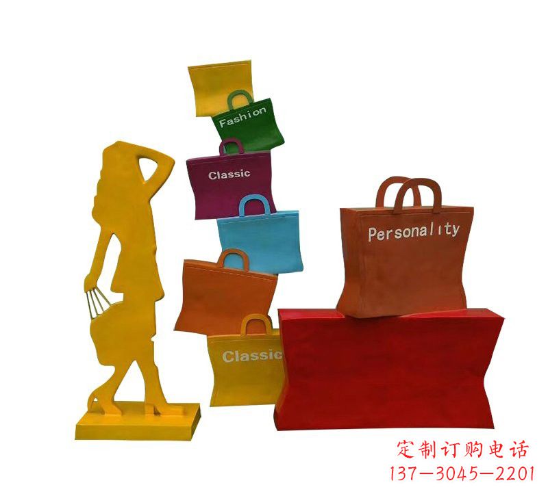 金华玻璃钢购物袋雕塑——极致艺术