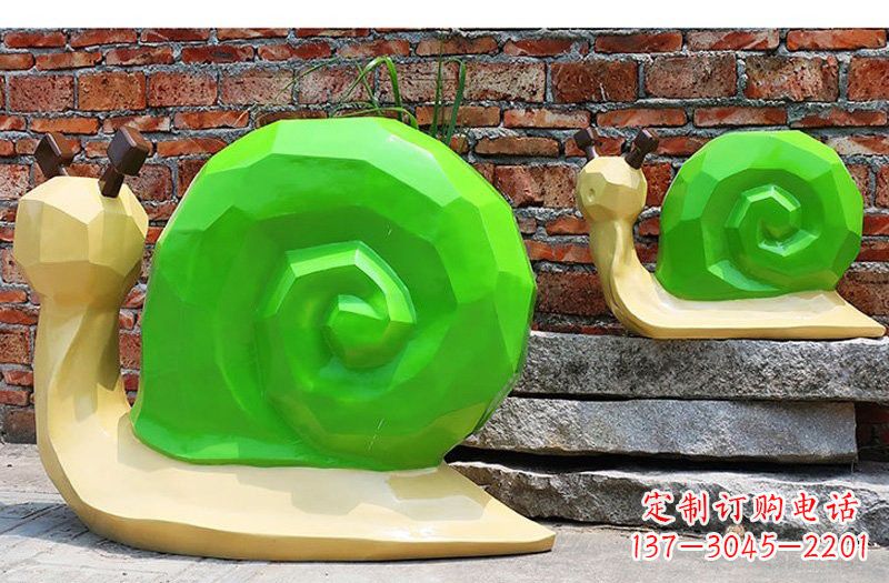 金华玻璃钢几何蜗牛雕塑