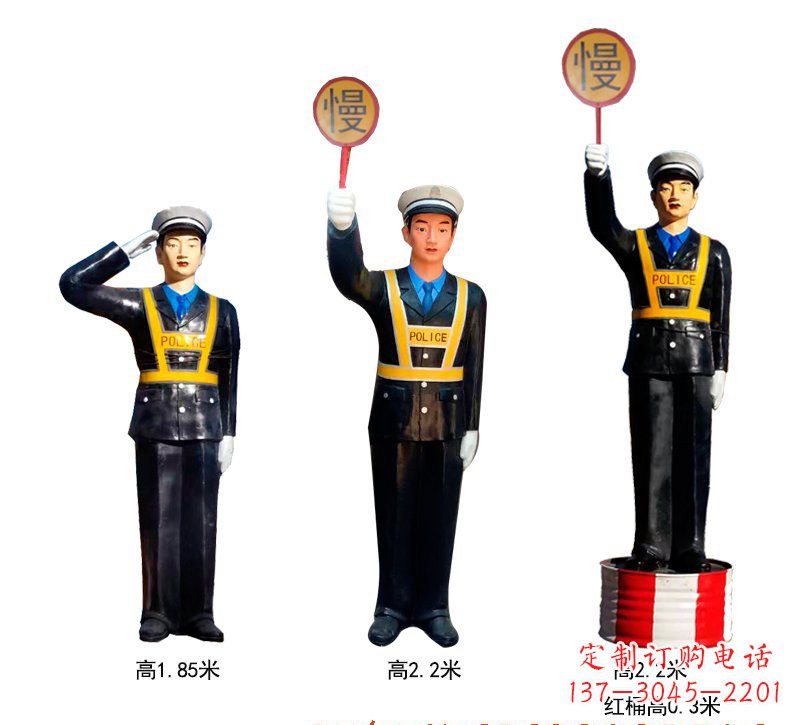 金华玻璃钢警察雕塑象征警察的英勇