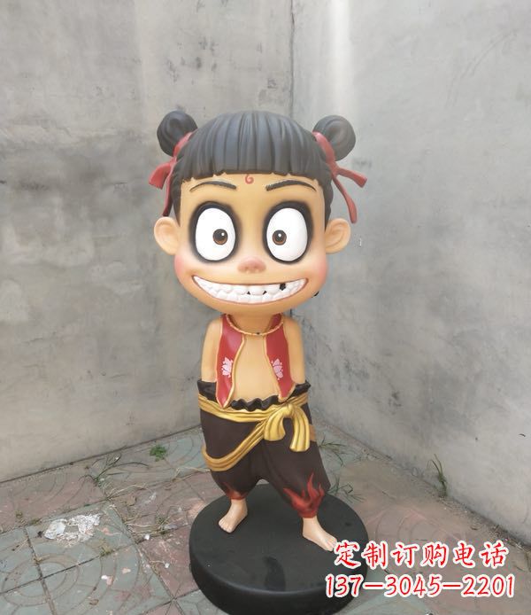 金华玻璃钢卡通魔童哪吒