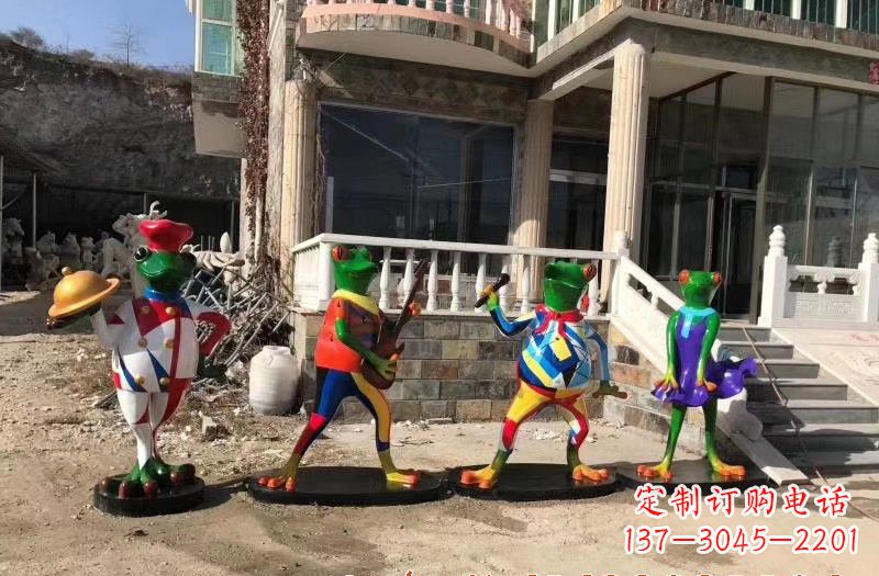 金华玻璃钢卡通青蛙雕塑