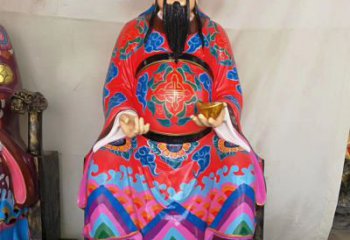 金华玻璃钢彩绘文财神神像雕塑