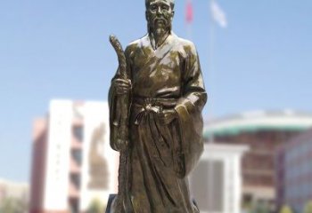 金华玻璃钢仿铜扁鹊雕塑