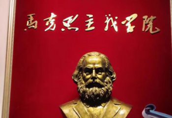 金华马克思头像玻璃钢仿铜雕塑