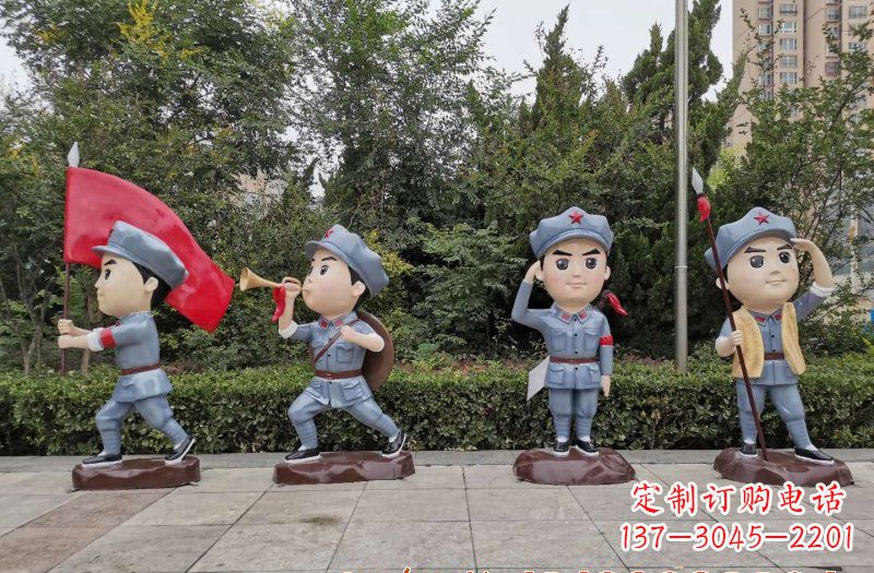 金华红军雕塑象征着中国革命的精神