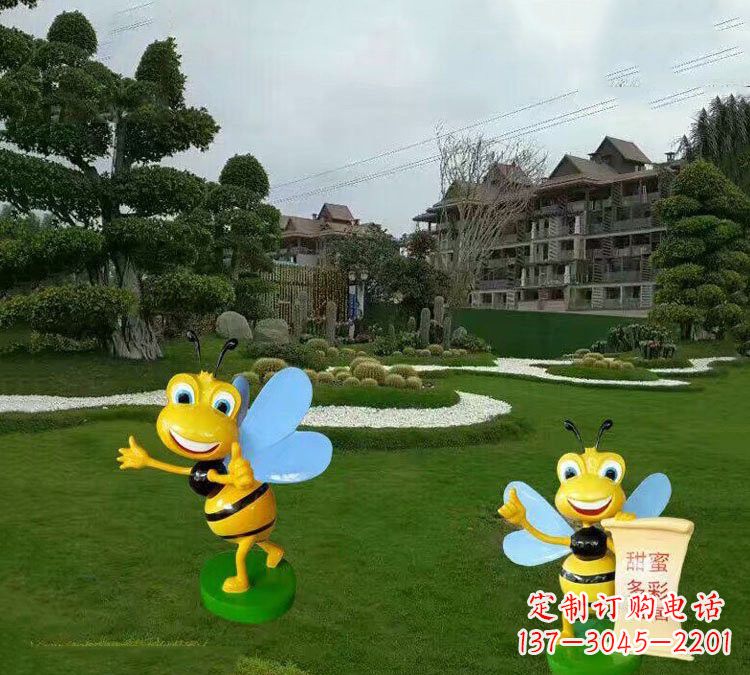 金华精美的玻璃钢卡通小蜜蜂雕塑