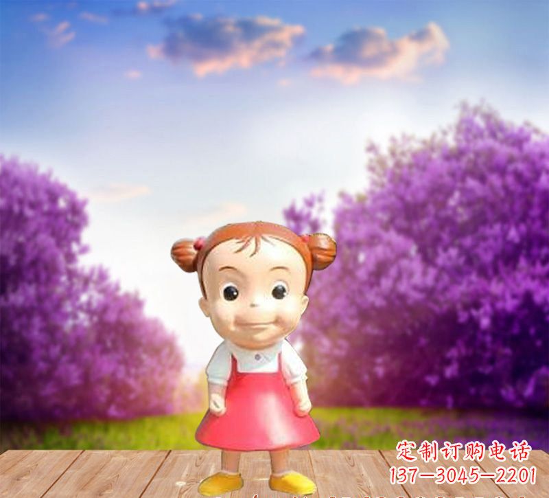 金华精美玻璃钢卡通小女孩雕塑