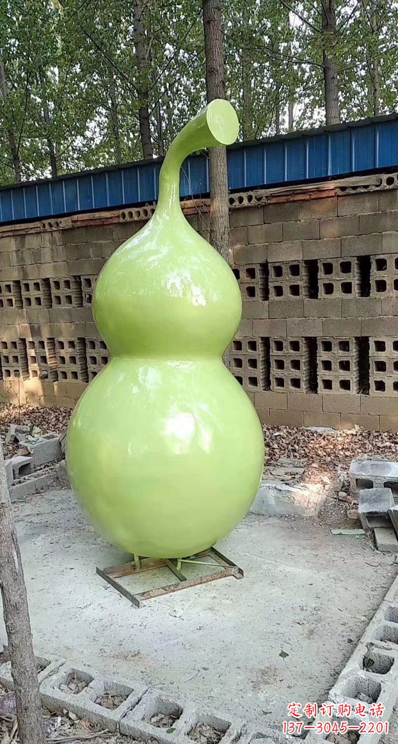 金华玻璃钢烤漆园林葫芦雕塑 