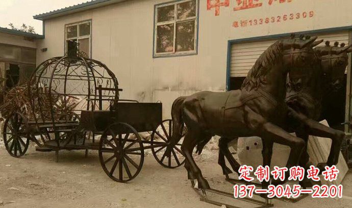 金华玻璃钢欧式马车雕塑精美艺术品