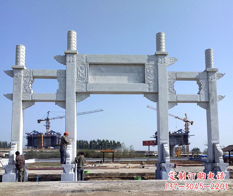 金华玻璃钢牌坊雕塑美丽的艺术与历史结合