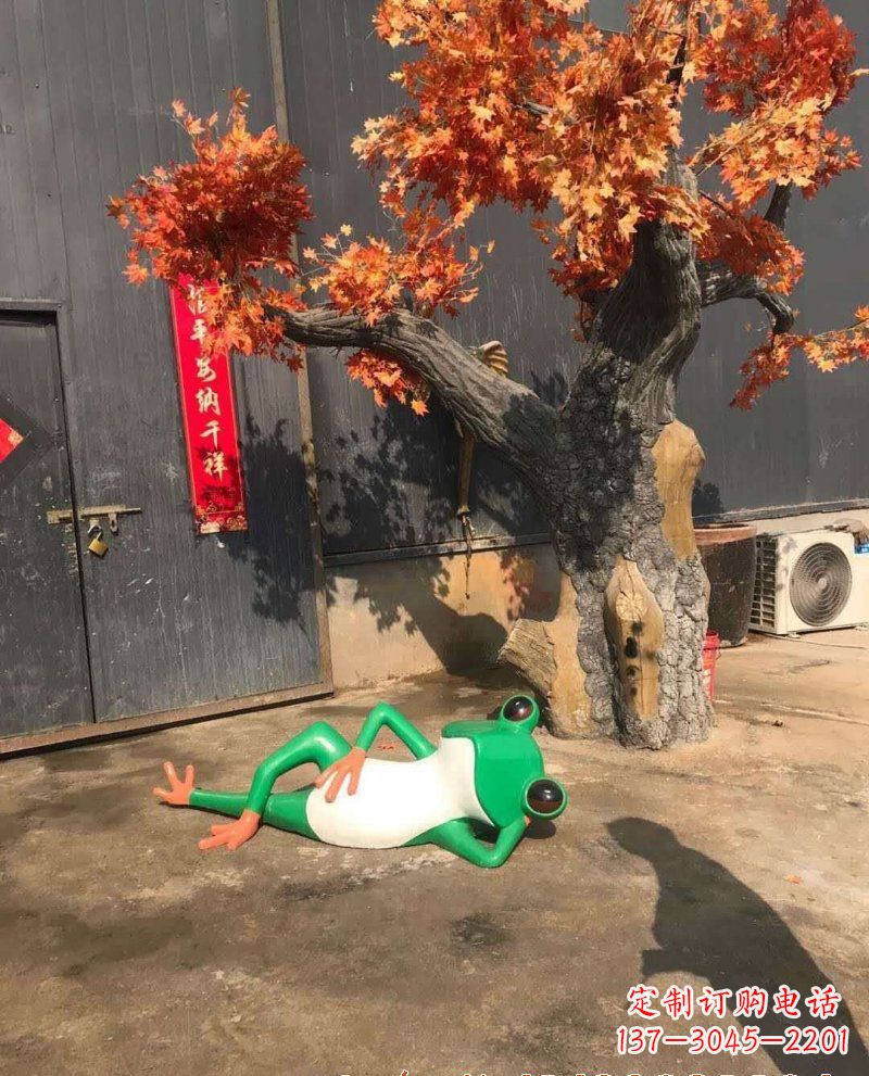 金华精美玻璃钢青蛙雕塑