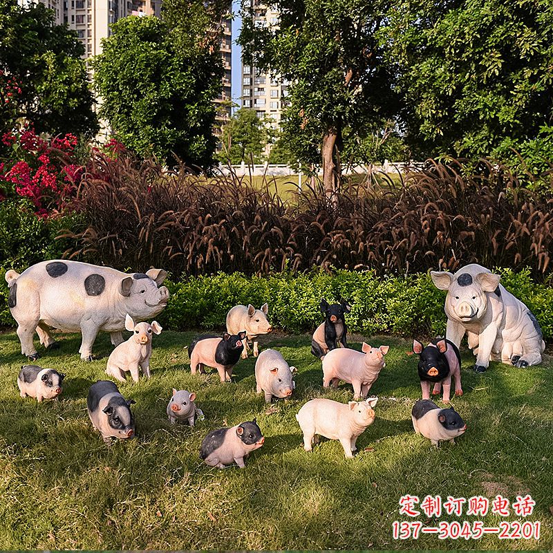 金华玻璃钢树脂仿真动物雕塑——公园农家院精美装饰