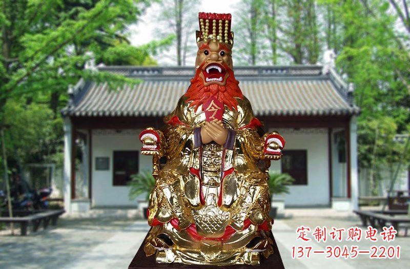 金华玻璃钢制作的金龙王雕塑