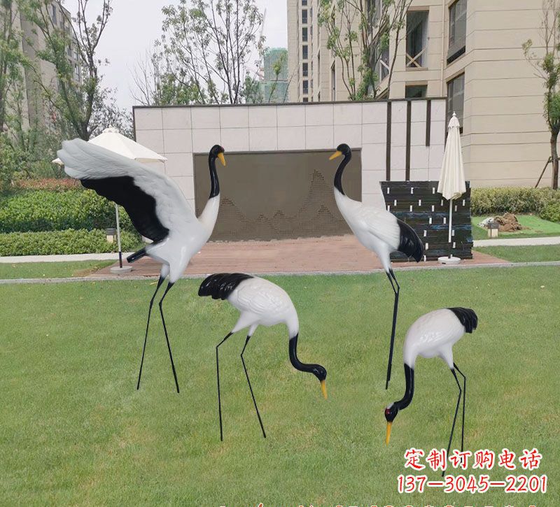 金华精美玻璃钢仙鹤雕塑