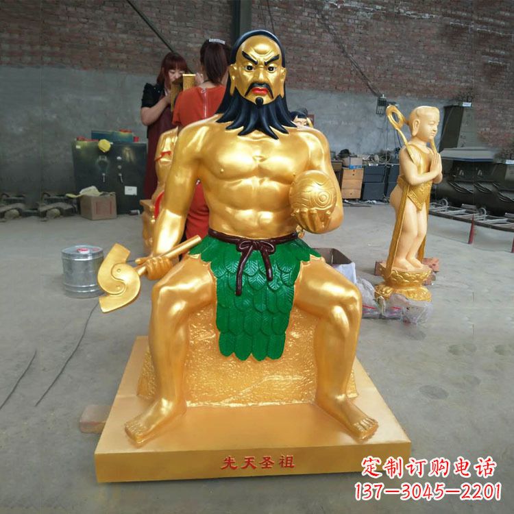 金华炎帝雕塑玻璃钢彩绘的神话传说