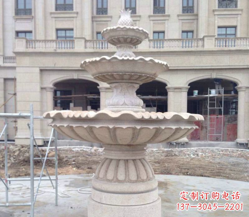 金华菠萝多层喷泉石雕——精美而多变的艺术品