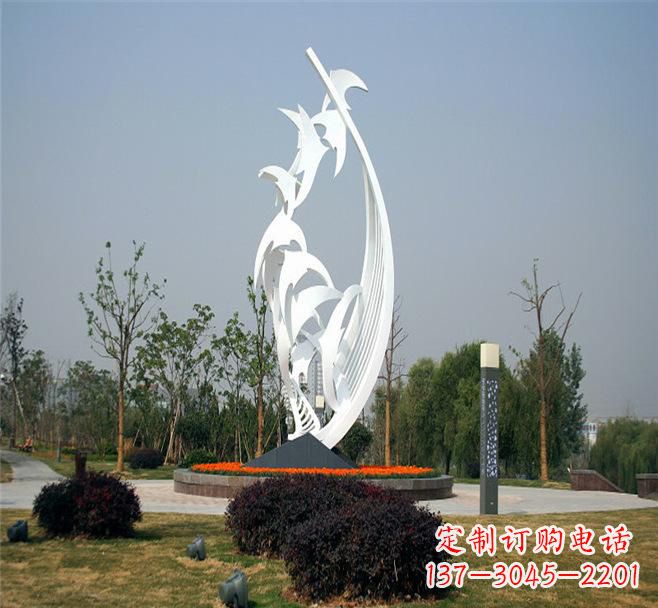 金华不锈钢爱心大雁雕塑