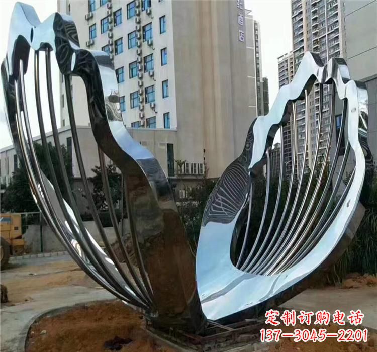 金华不锈钢贝壳景观雕塑