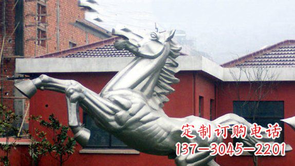 金华不锈钢奔马雕塑 (2)