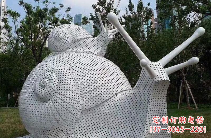 金华不锈钢编织抽象蜗牛雕塑