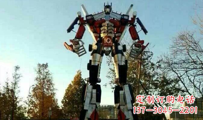 金华不锈钢变形金刚卡通雕塑