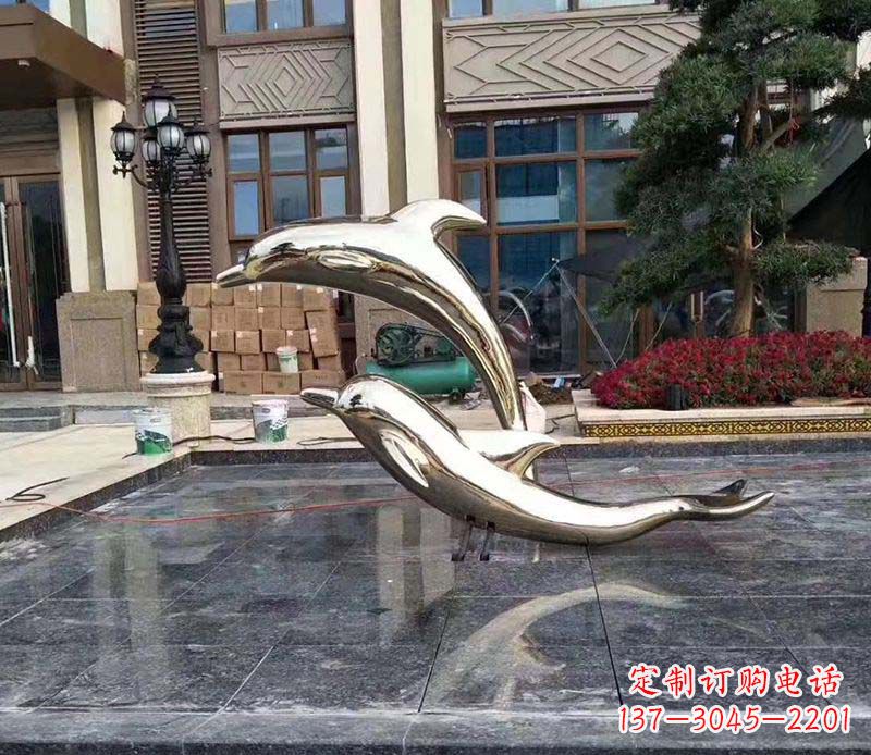 金华不锈钢海豚雕塑——美丽的艺术礼物