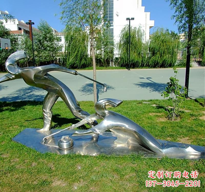 金华不锈钢冰壶雕塑——一种艺术形式