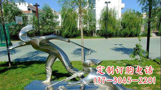 金华不锈钢冰壶雕塑艺术与运动的完美结合