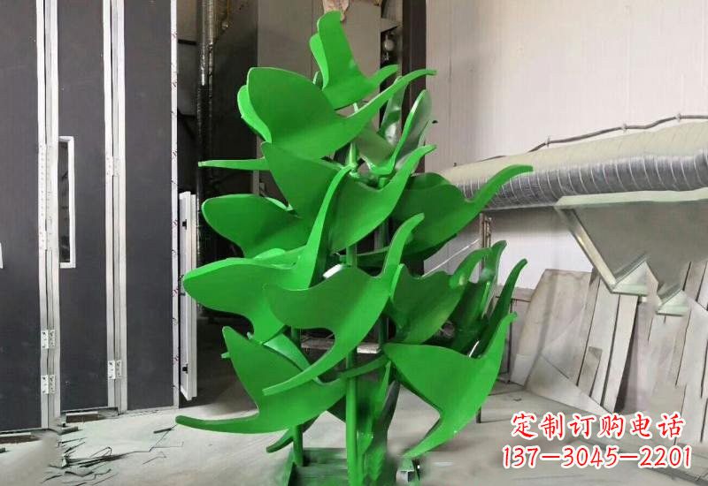 金华优雅美观的不锈钢彩色大雁雕塑