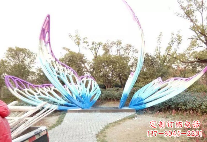 金华不锈钢彩色蝴蝶雕塑