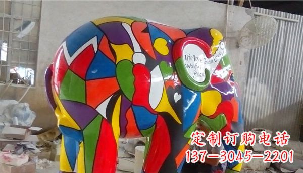金华不锈钢大象雕塑点缀景观的精美艺术品