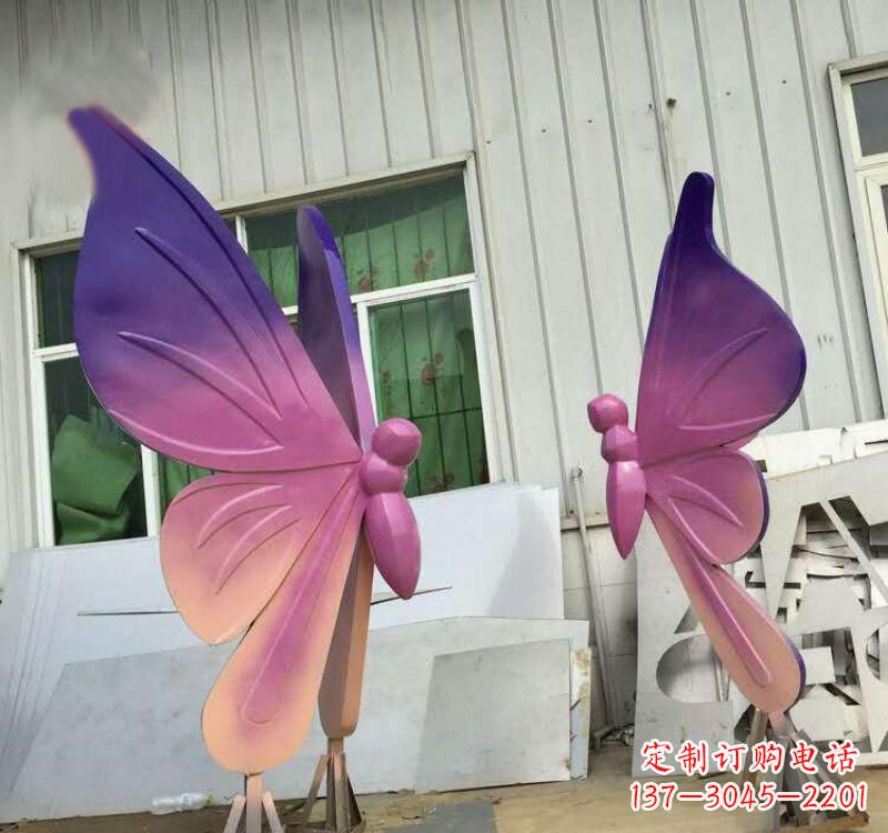 金华不锈钢彩色蝴蝶雕塑