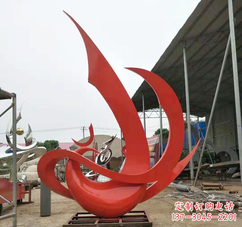 金华不锈钢彩色凤凰雕塑传承东方美学