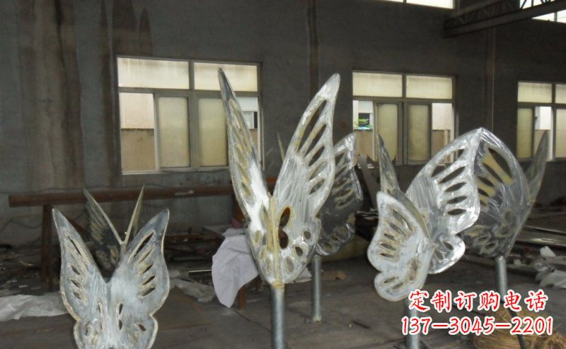 金华不锈钢彩色蝴蝶景观雕塑
