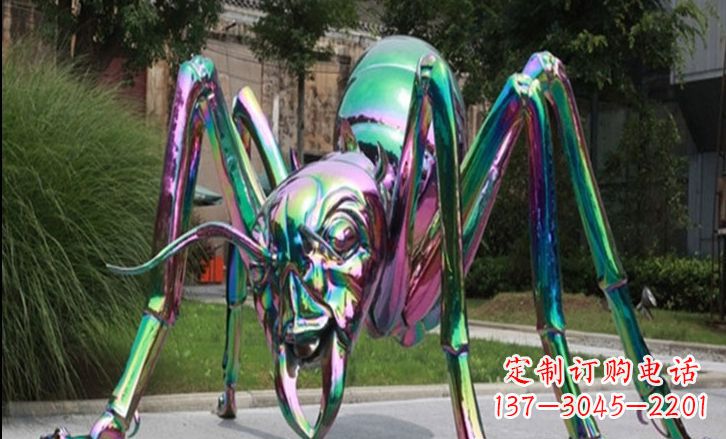 金华不锈钢彩色蚂蚁公园景观雕塑