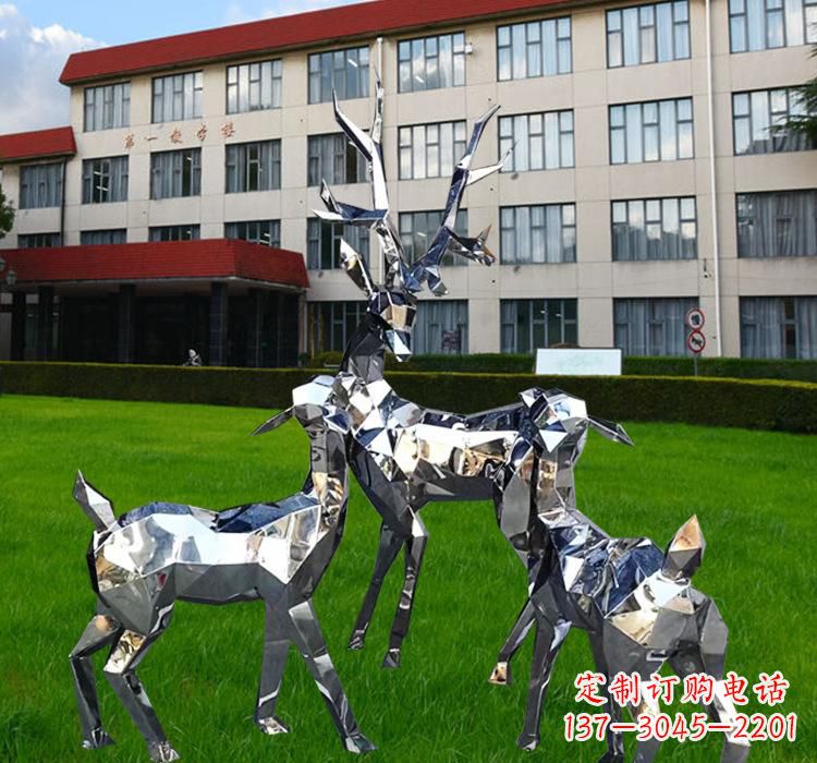 金华不锈钢麋鹿雕塑美观耐用的艺术品