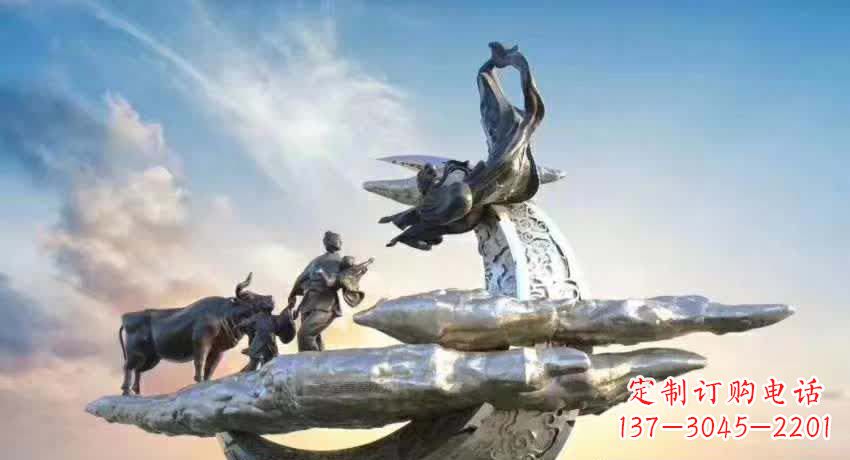 金华不锈钢嫦娥奔月雕塑