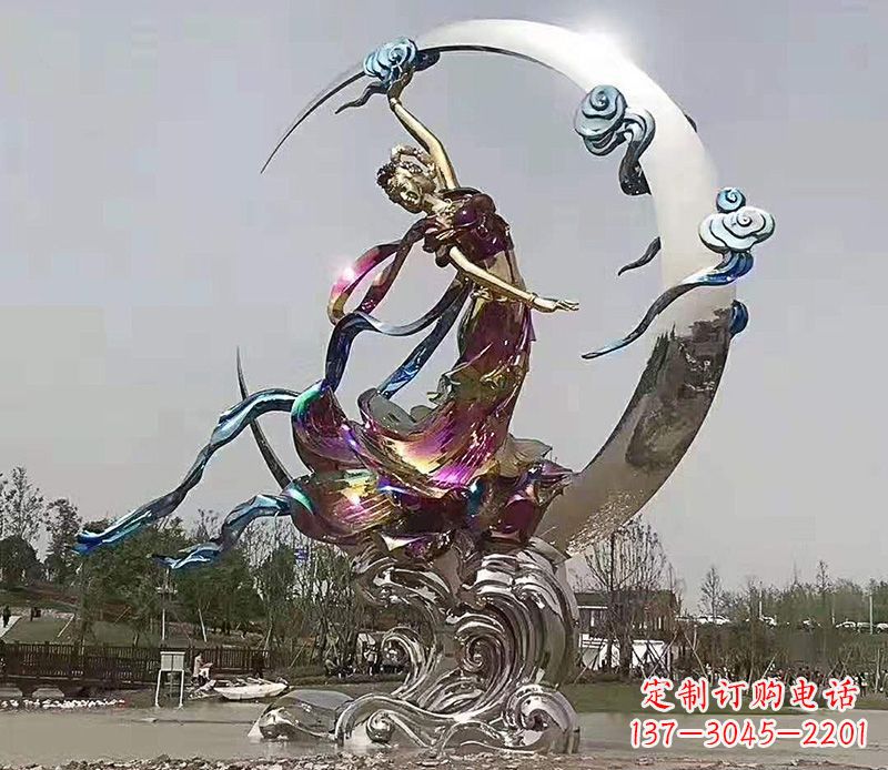 金华不锈钢嫦娥奔月雕塑