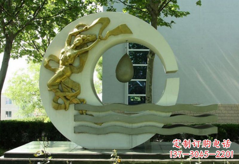 金华不锈钢嫦娥奔月雕塑——传承中华文化