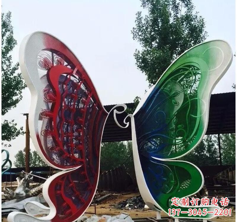 金华不锈钢城市彩色蝴蝶雕塑