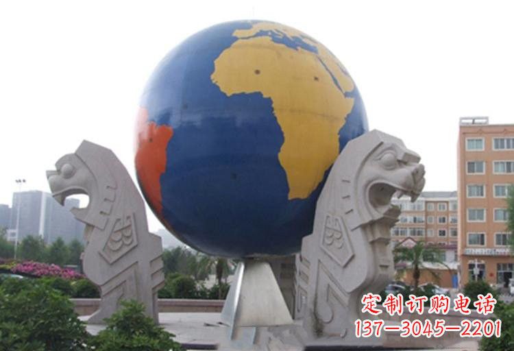 金华不锈钢城市彩色地球雕塑让世界变得更美