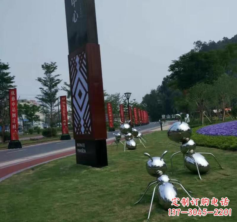金华不锈钢蚂蚁雕塑精美的艺术精品