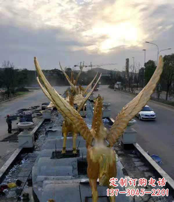 金华不锈钢城市飞龙雕塑
