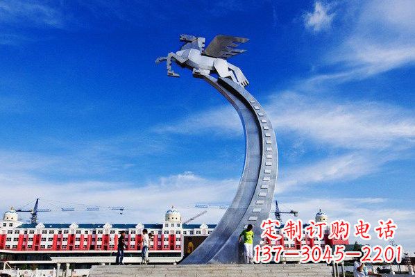 金华精美不锈钢飞马雕塑