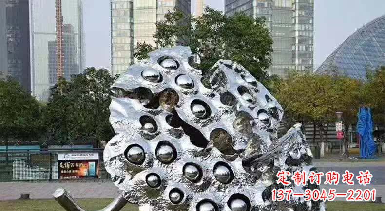 金华不锈钢城市的莲蓬雕塑