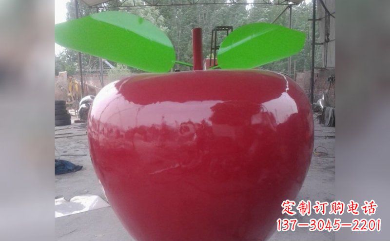 金华不锈钢苹果雕塑描绘出美丽的景观